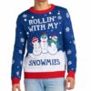 Rollin With My Snowmies Ugly Christmas Sweater