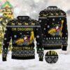 Santa Driving Excavator Christmas Ugly Sweater