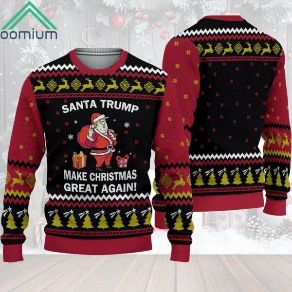 Santa Trump Make Christmas Great Again Ugly Christmas Sweater