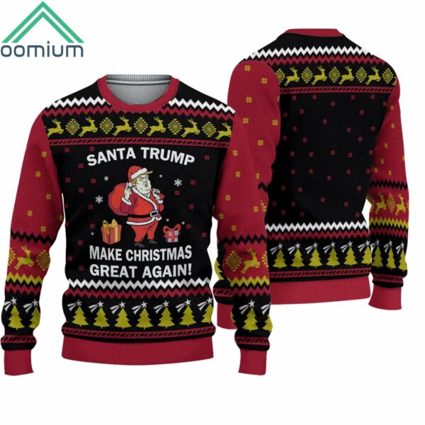 Santa Trump Make Christmas Great Again Ugly Christmas Sweater