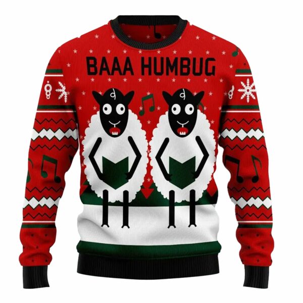 Sheep Baaa Humbug Ugly Christmas Sweater