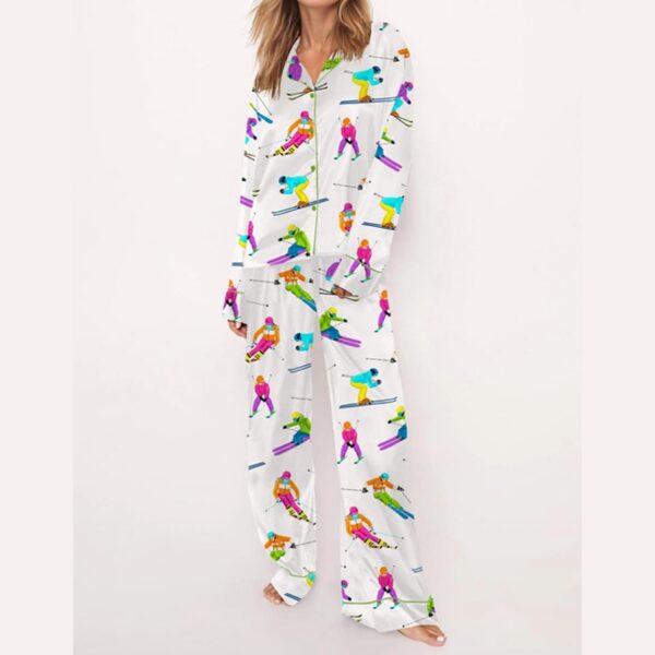 Skiing Life Satin Pajama Set 1