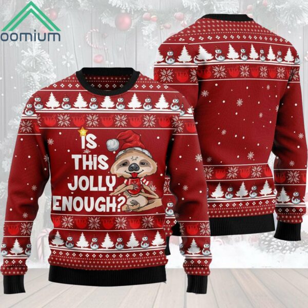 Sloth Is This Jolly Enough Ugly Christmas Sweater