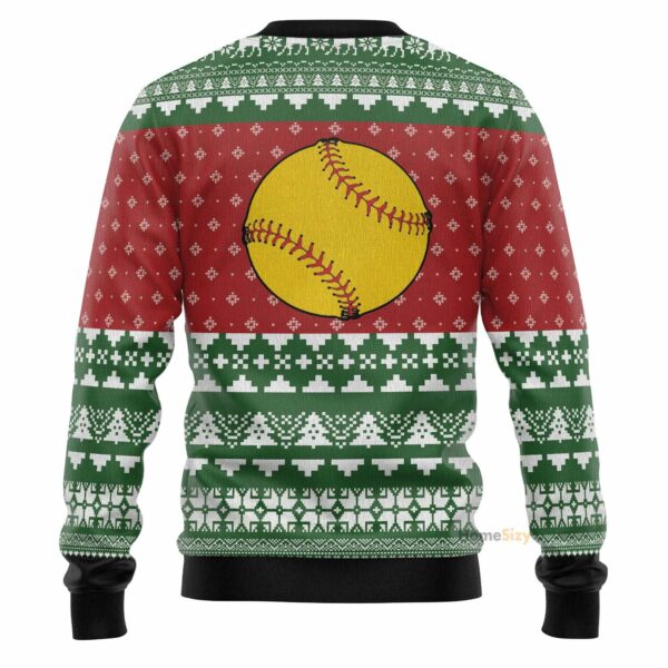 Softball Christmas Tree Ugly Christmas Sweater