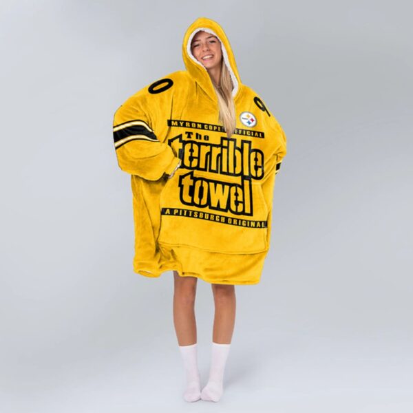 Steelers Terrible Towel Football Unisex Blanket Hoodie 2