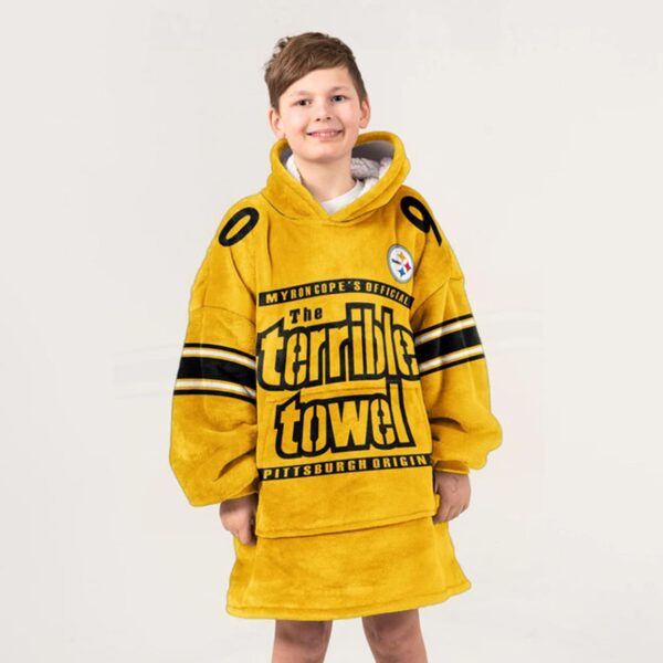 Steelers Terrible Towel Football Unisex Blanket Hoodie 5