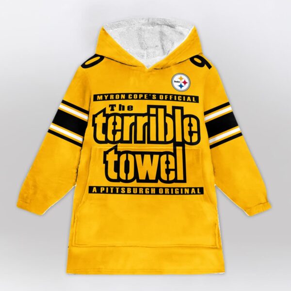 Steelers Terrible Towel Football Unisex Blanket Hoodie