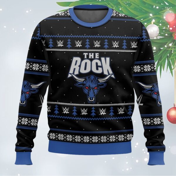 The Rock WWE Christmas Ugly Sweater