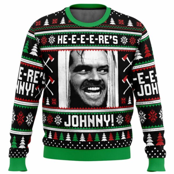 The Shining Heres Johnny Ugly Christmas Sweater