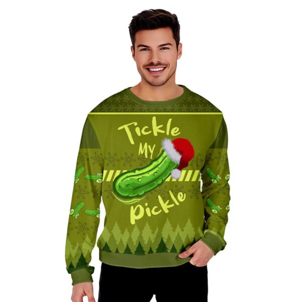 Tickle My Pickle Funny Ugly Christmas Sweater 1