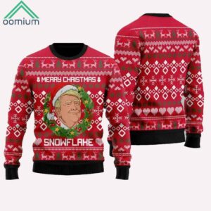 Trump Merry Christmas Snowflake Ugly Christmas Sweater