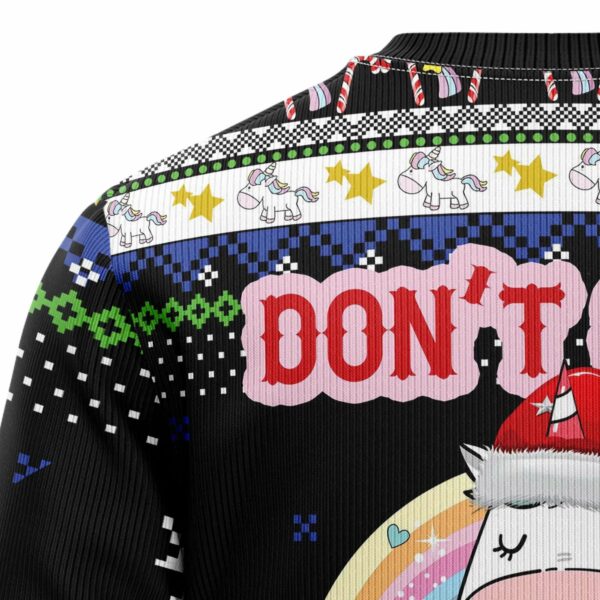 Unicorn Don't Stop Believing Ugly Christmas Sweater