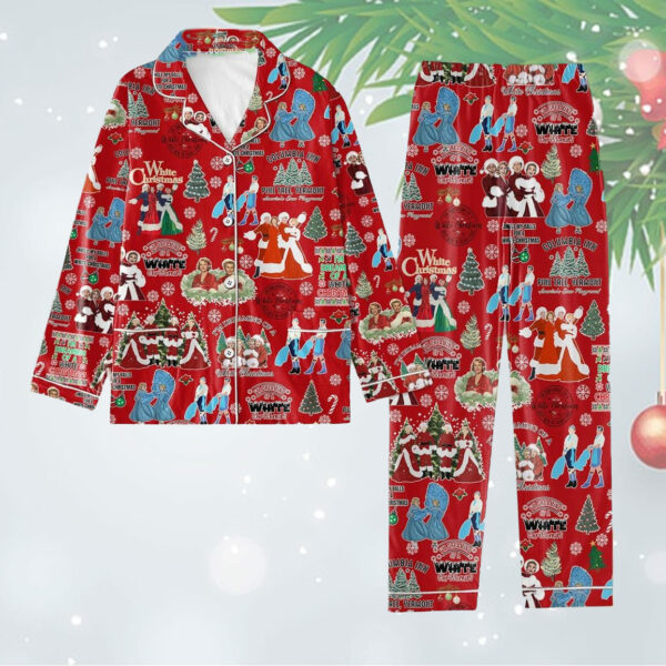 White Christmas Columbia Inn Pine Tree Vermont Pajamas Set