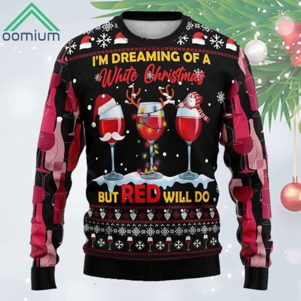 Wine Red Christmas Ugly Christmas Sweater