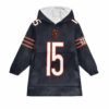 15 Chicago Football Unisex Blanket Hoodie