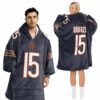 15 Chicago Football Unisex Blanket Hoodie