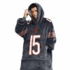 15 Chicago Football Unisex Blanket Hoodie