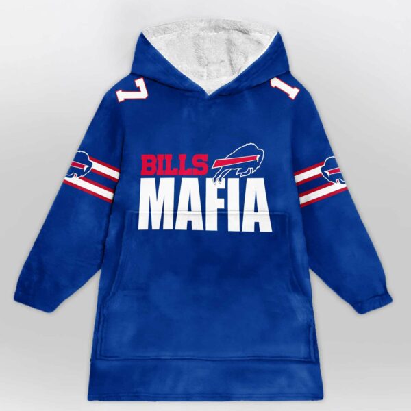 17 Allen Bills Football Unisex Blanket Hoodie