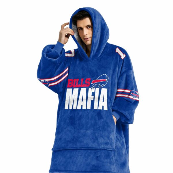 17 Allen Bills Football Unisex Blanket Hoodie