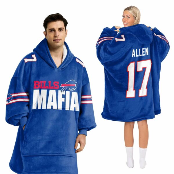 17 Allen Bill Football Unisex Blanket Hoodie