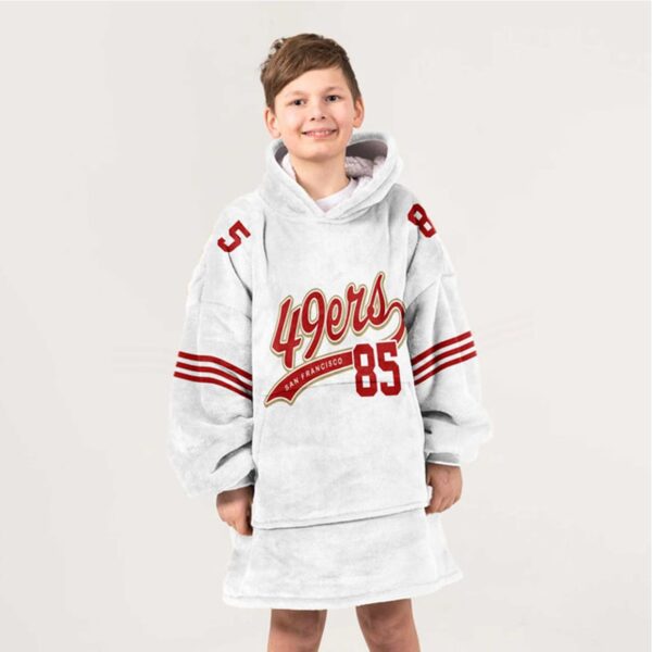 49 Ers Kittle 85 Football Unisex Blanket Hoodie 4