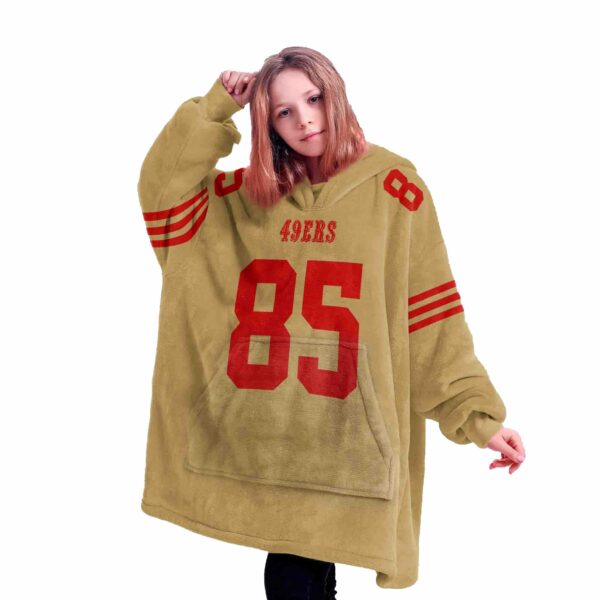 49ers 85 Kitile Football Unisex Blanket Hoodie