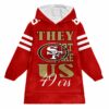 49r They Not Like Us Kittle 85 Football Unisex Blanket Hoodie