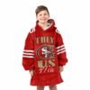 49r They Not Like Us Kittle 85 Football Unisex Blanket Hoodie