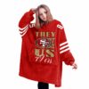 49r They Not Like Us Kittle 85 Football Unisex Blanket Hoodie