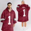 Alabama 1 Football Unisex Blanket Hoodie