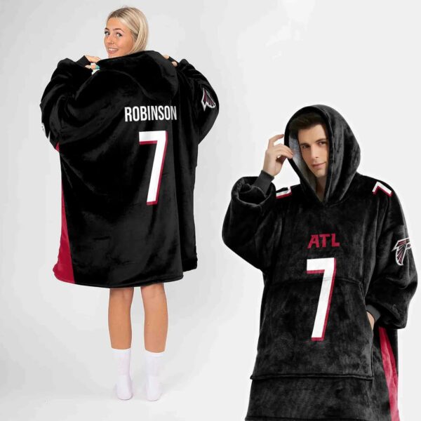 Atl 7 Robinson Football Unisex Blanket Hoodie 2