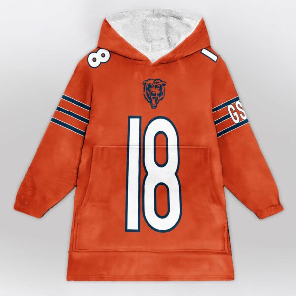 Bears 18 Williams Football Unisex Blanket Hoodie 1