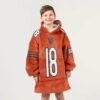 Bears 18 Williams Football Unisex Blanket Hoodie