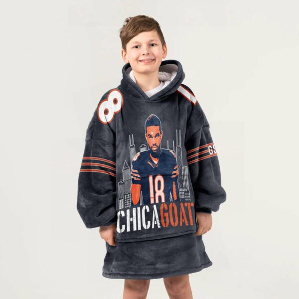 Bears Chicagoat Williams 18 Football Unisex Blanket Hoodie