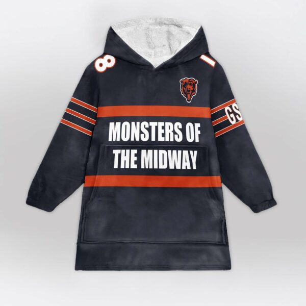 Bears Monsters Of The Midway Football Unisex Blanket Hoodie 1