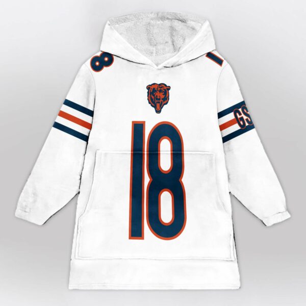 Bears Williams 18 Football Blanket Hoodie 1