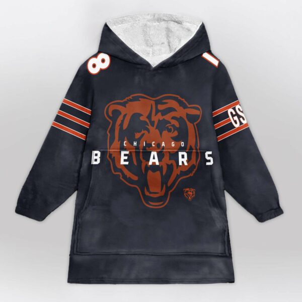 Bears Williams 18 Football Unisex Blanket Hoodie 1