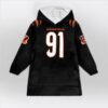 Bengals Football Hendrickson 91 Unisex Blanket Hoodie 1