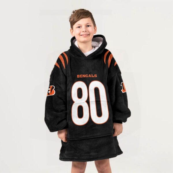 Bengals Football Iosivas 80 Unisex Blanket Hoodie 3