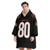 Bengals Football Iosivas 80 Unisex Blanket Hoodie 5