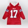 Bills 17 Allen Football Unisex Blanket Hoodie 1