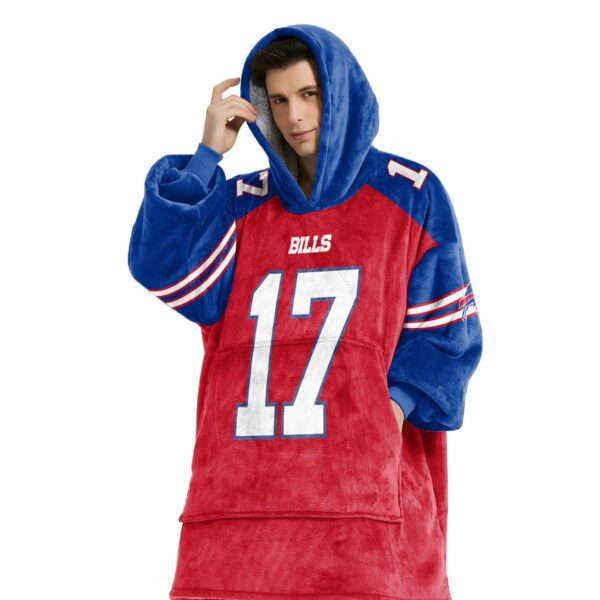 Bills 17 Allen Football Unisex Blanket Hoodie