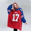 Bills 17 Allen Football Unisex Blanket Hoodie