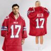 Bills 17 Allen Football Unisex Blanket Hoodie