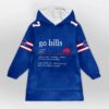 Bills Allen 17 Football Unisex Blanket Hoodie