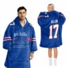 Bills Allen 17 Football Unisex Blanket Hoodie