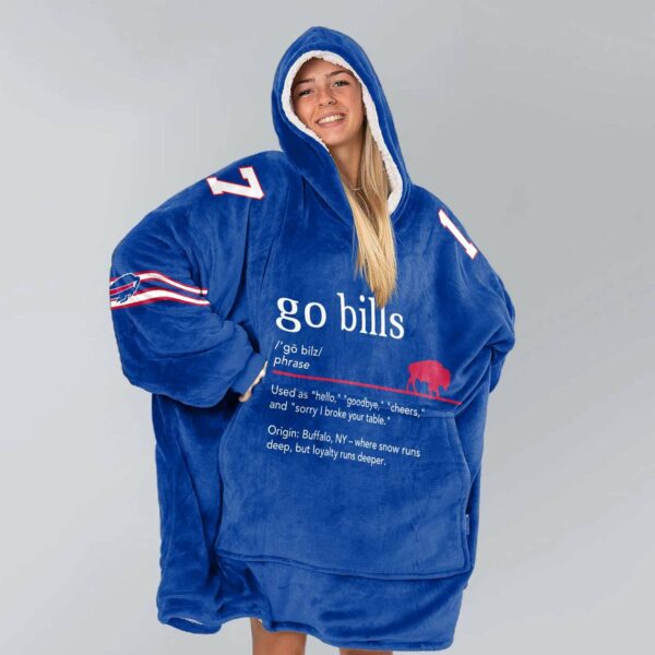 Bills Allen 17 Football Unisex Blanket Hoodie