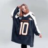 Broncos 10 Nix Football Unisex Blanket Hoodie