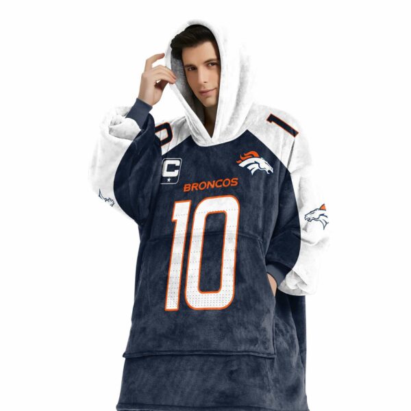 Broncos 10 Nix Football Unisex Blanket Hoodie