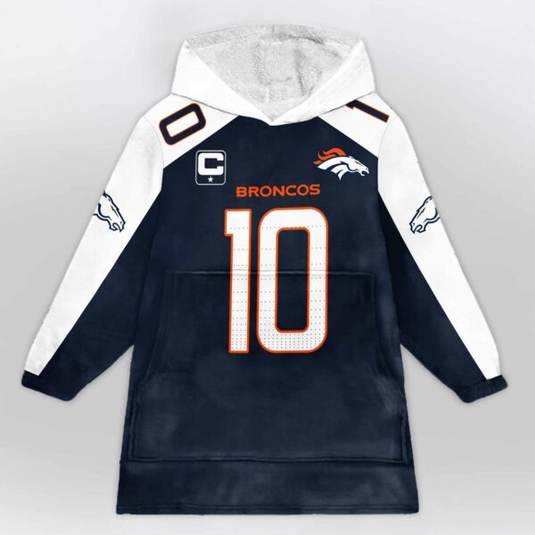 Broncos 10 Nix Football Unisex Blanket Hoodie